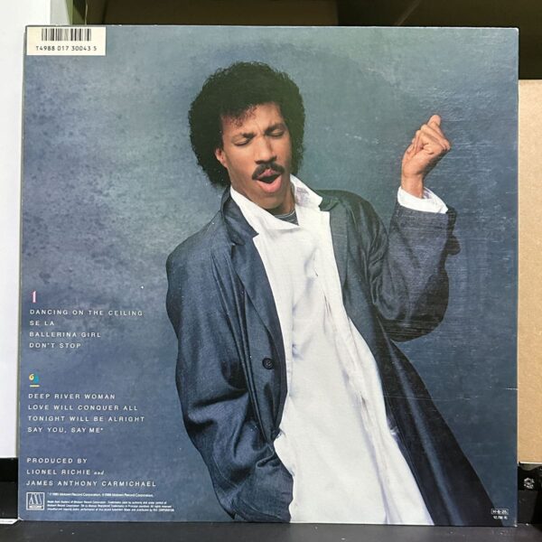 Lionel Richie – Dancing On The Ceiling 黑膠唱片背面