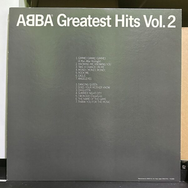 ABBA – Greatest Hits Vol. 2 黑膠唱片背面