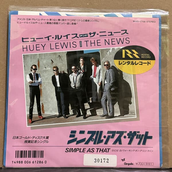 Huey Lewis & The News – Simple As That 黑膠唱片正面