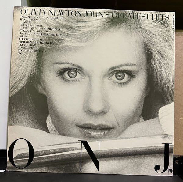 Olivia Newton-John – Olivia Newton-John's Greatest Hits 黑膠唱片背面