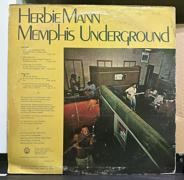 Herbie Mann – Memphis Underground 黑膠唱片背面