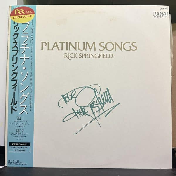 Rick Springfield – Platinum Songs 黑膠唱片正面