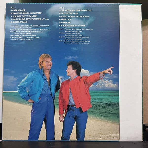 Air Supply – Greatest Hits 黑膠唱片背面