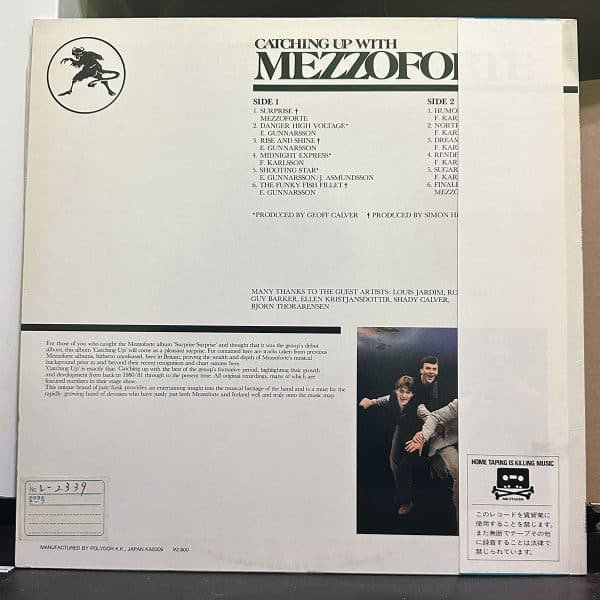 Mezzoforte – Catching Up With Mezzoforte (Early Recordings) 黑膠唱片背面