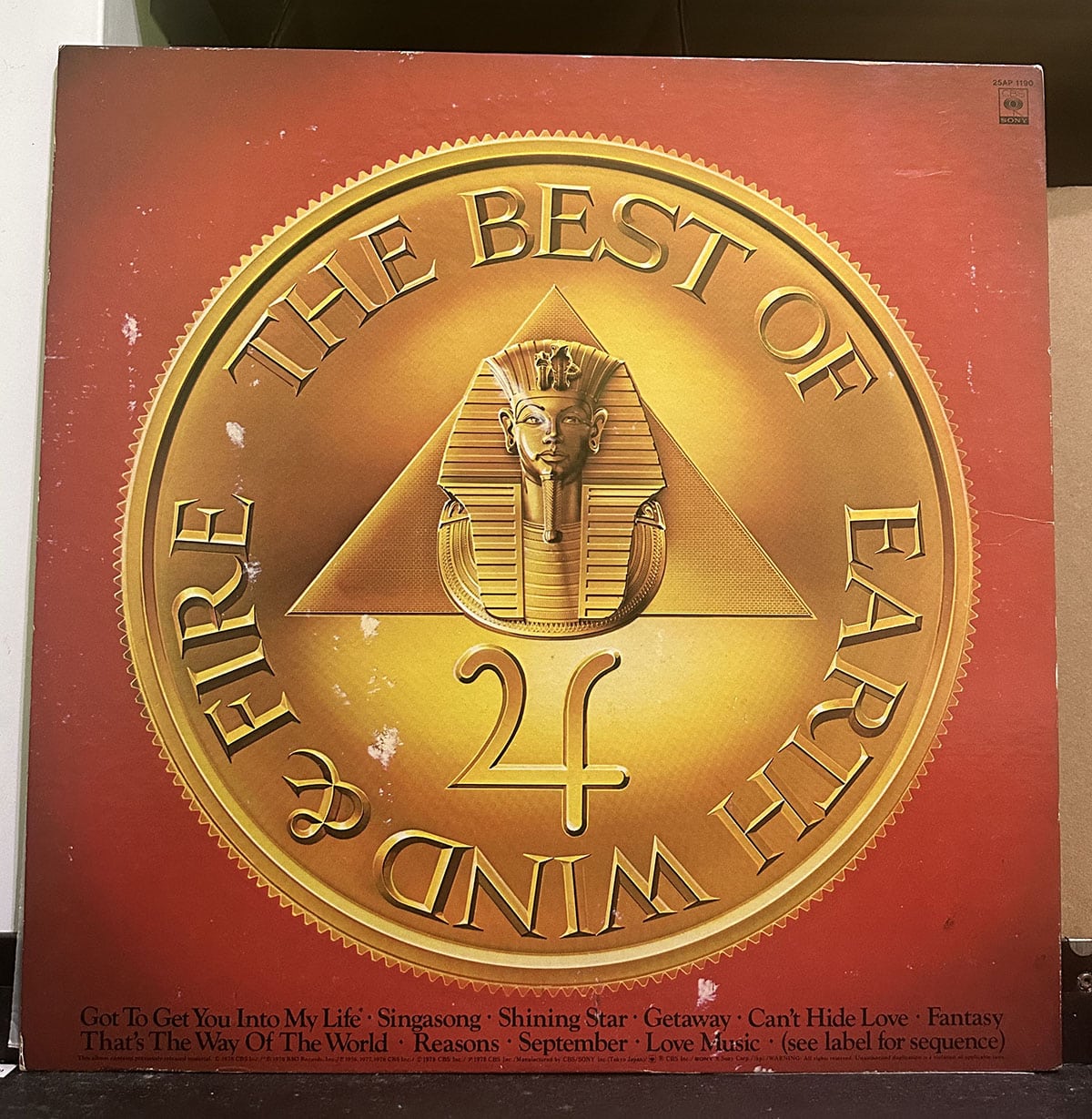 Earth, Wind & Fire – The Best Of Earth, Wind & Fire Vol. I 黑膠唱片背面