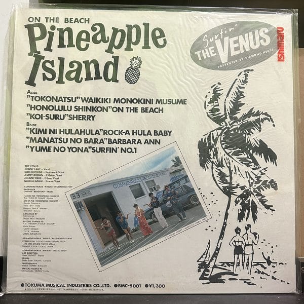 The Venus – On The Beach Pineappple Island 黑膠唱片背面